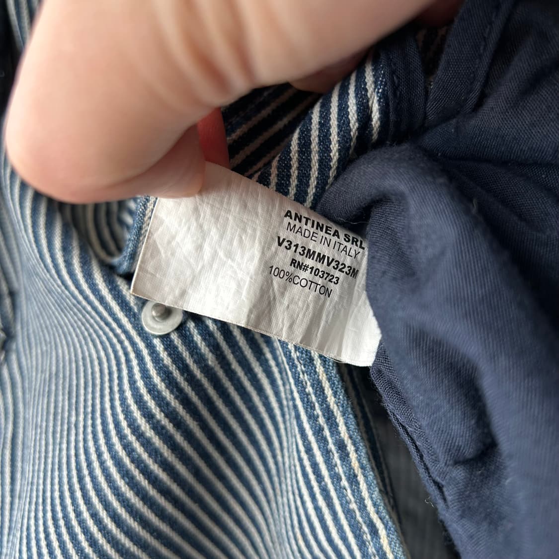 Armani Jeans 스트라이프 코튼 워크 자켓 상품이미지8