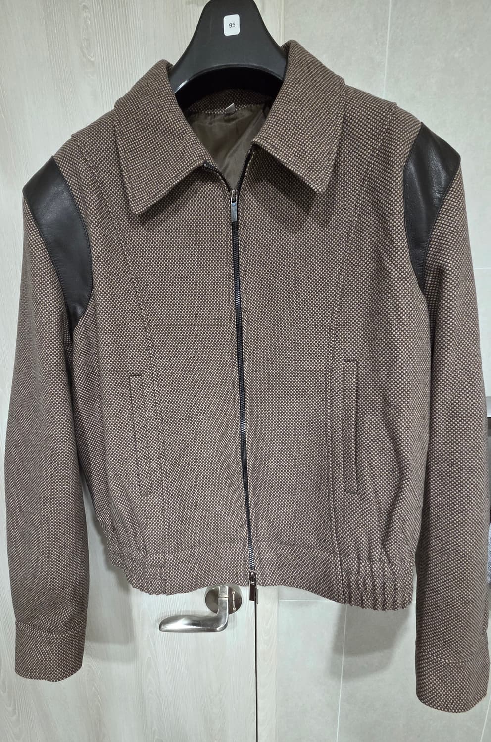 [52] 노이어 자카드 울 컨트라스트 블루종 새상품 상품이미지2