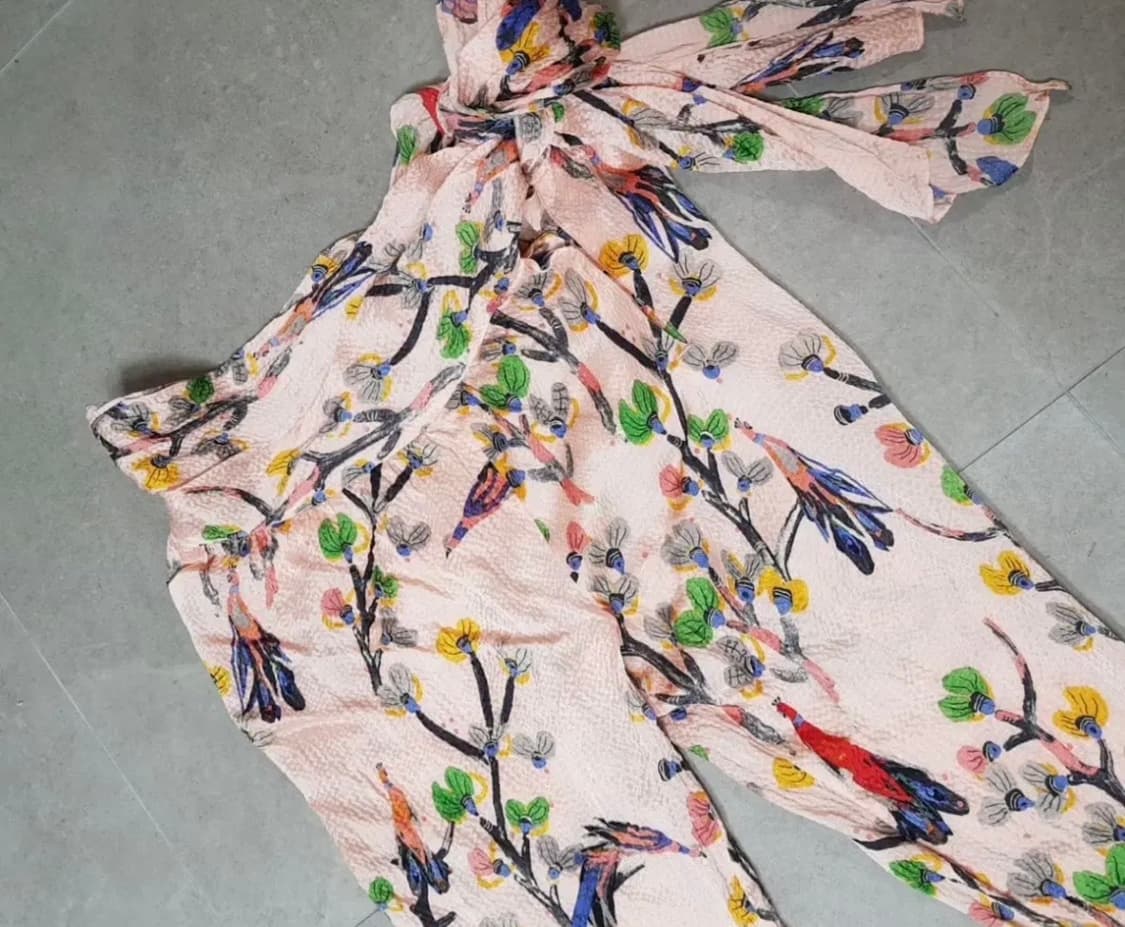 United Bamboo 플라워 패턴 바지 (사이즈 2).55~66 상품이미지4