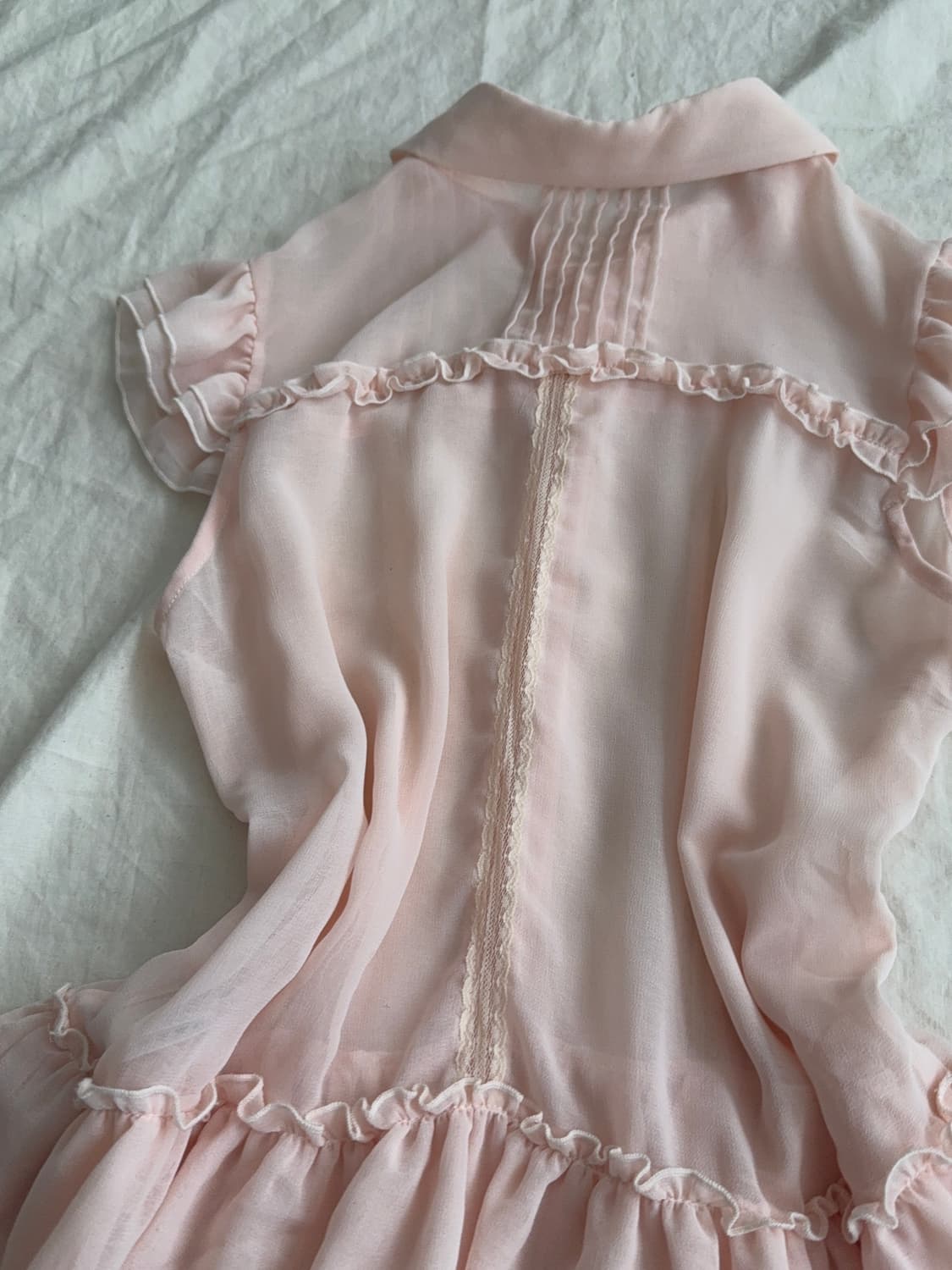 로걀 러블리 코랄 쉬폰 블라우스 상품이미지5