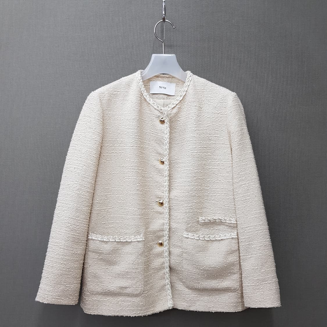 한섬 SJSJ 2025 브레이드 라인 칼라리스 자켓 76-90-155 상품이미지2