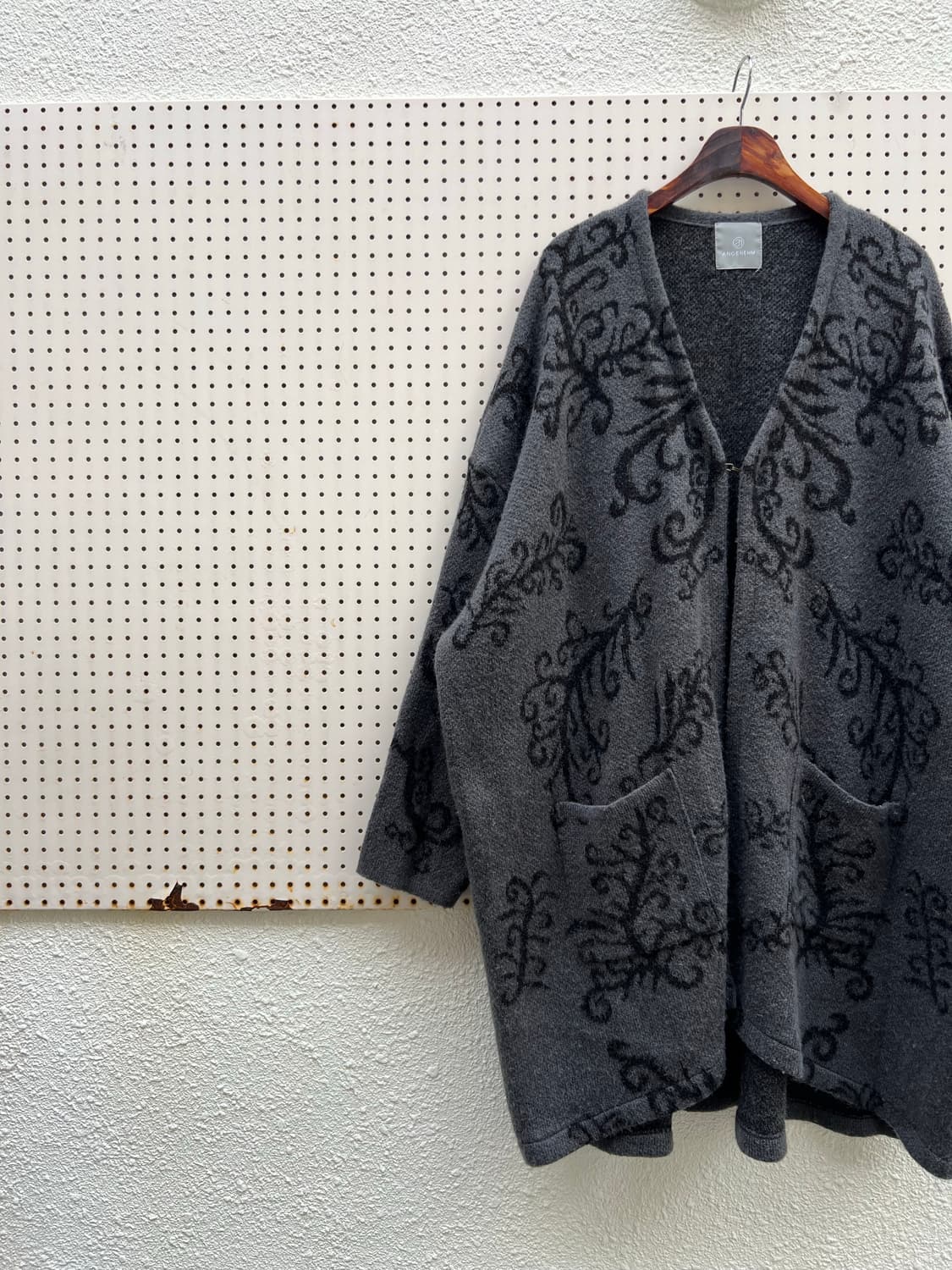 ANGENEHM JAPAN MADE PATTERN 니트 로브 코트 상품이미지10