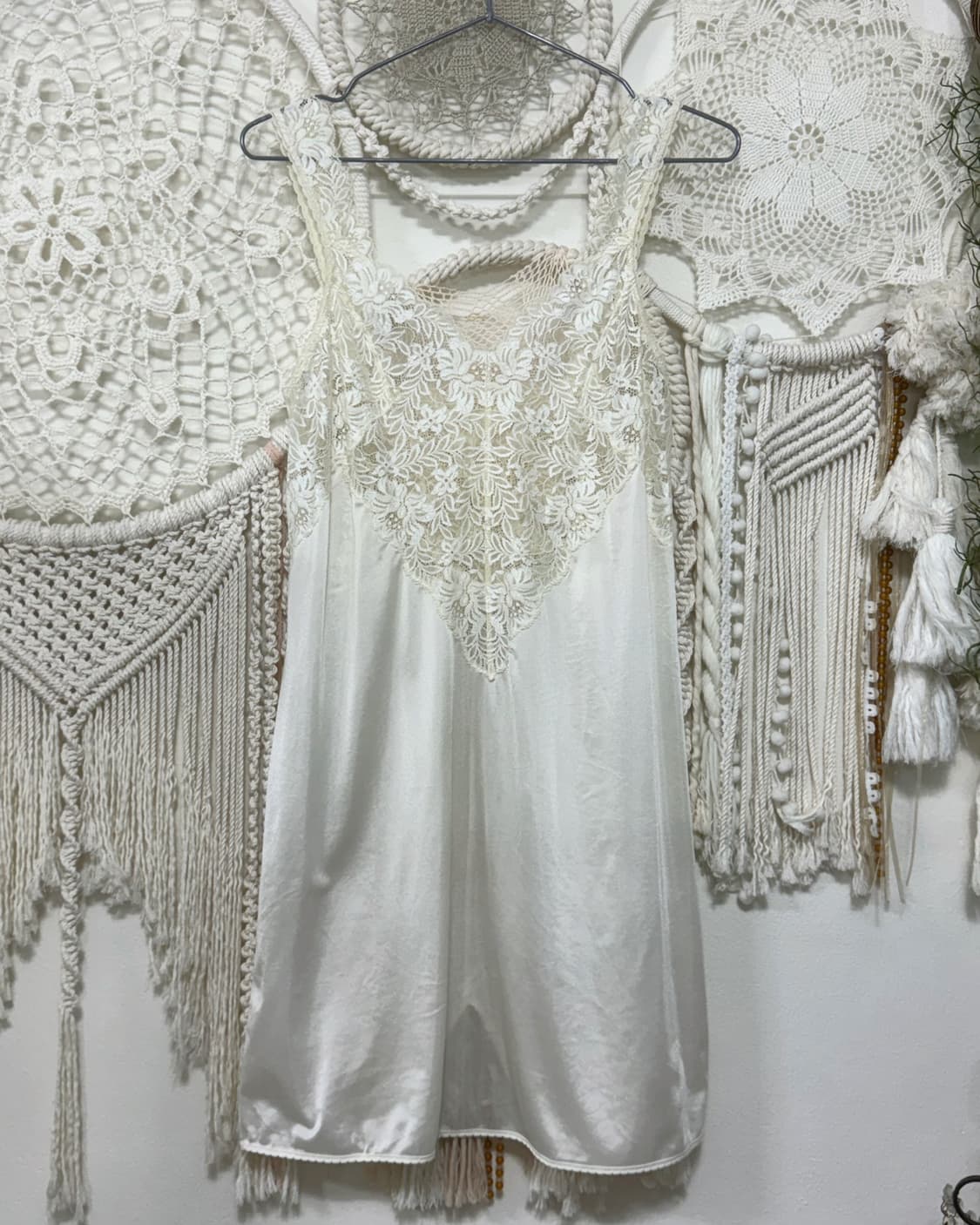 White Ivory Flower Lace Slip 상품이미지1