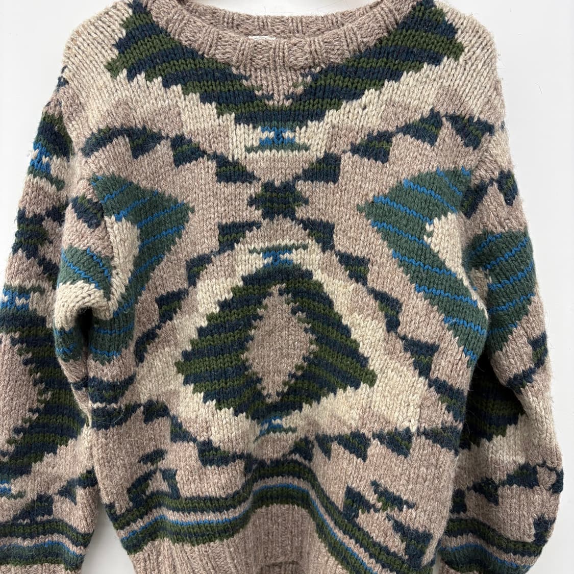 핸드메이드 빈티지 패턴 니트 스웨터 M 상품이미지2