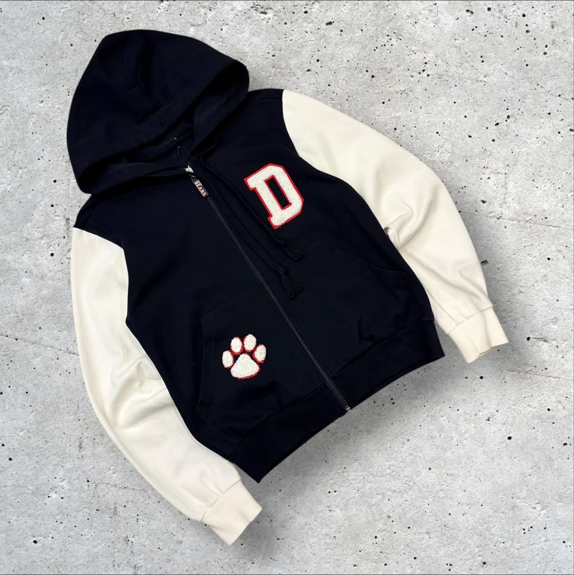 [S] 위팬 두산베어스 후드집업 블랙/화이트 야구 B661 상품이미지2