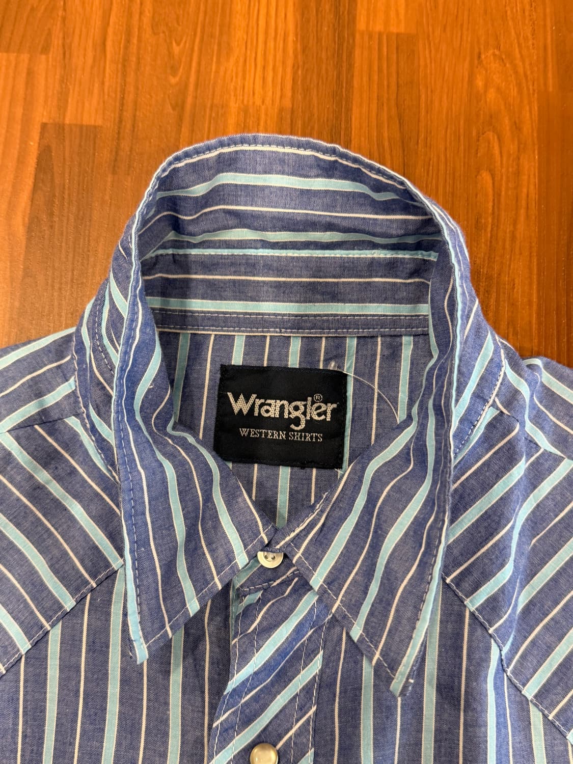 90s Wrangler 랭글러 웨스턴 스트라이프 셔츠 상품이미지8