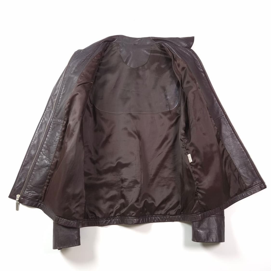 빈티지 딥 브라운 램스킨 레더 자켓 상품이미지5