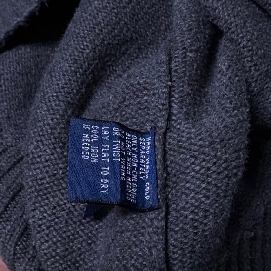 폴로 랄프로렌 차콜 반집업 니트 L 상품이미지3