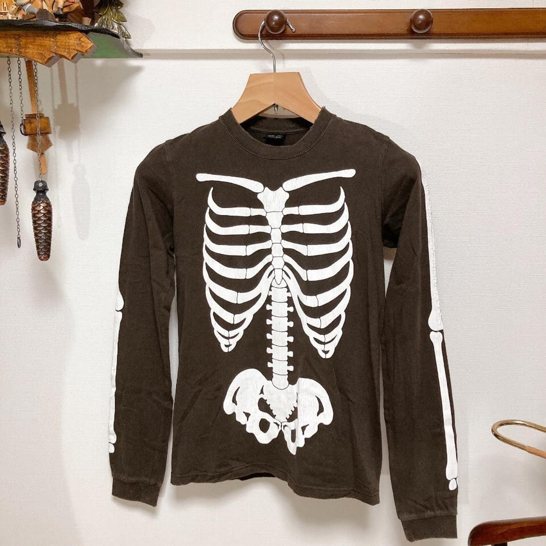 00s 넘버나인 스켈레톤 롱슬리브 티셔츠 상품이미지1