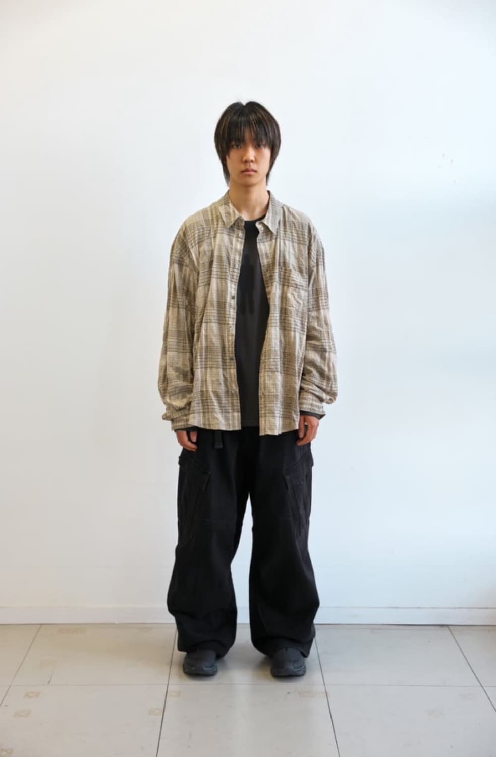[2] 해칭룸 Classic Shirt Multi Check Beige 상품이미지2