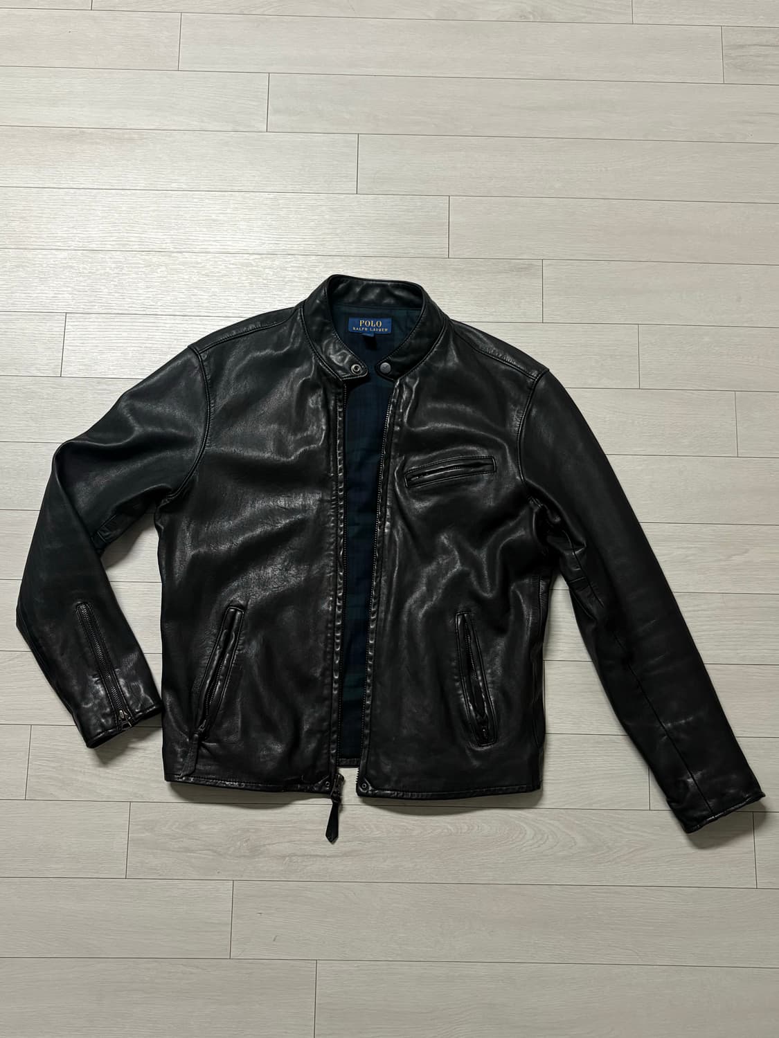 폴로 랄프 로렌 램스킨 카페레이서 레더 자켓 (M) 상품이미지1