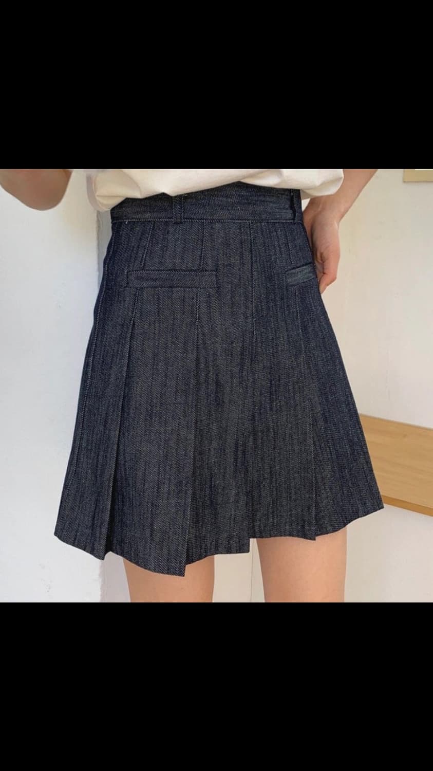 프레피룩 스커트 청치마 (중청) 상품이미지2