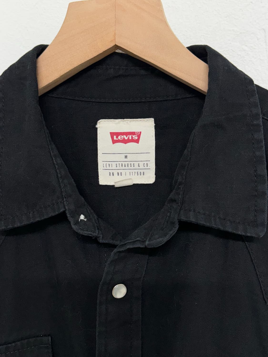 00's vtg Levi's Black Western Shirt.  상품이미지4