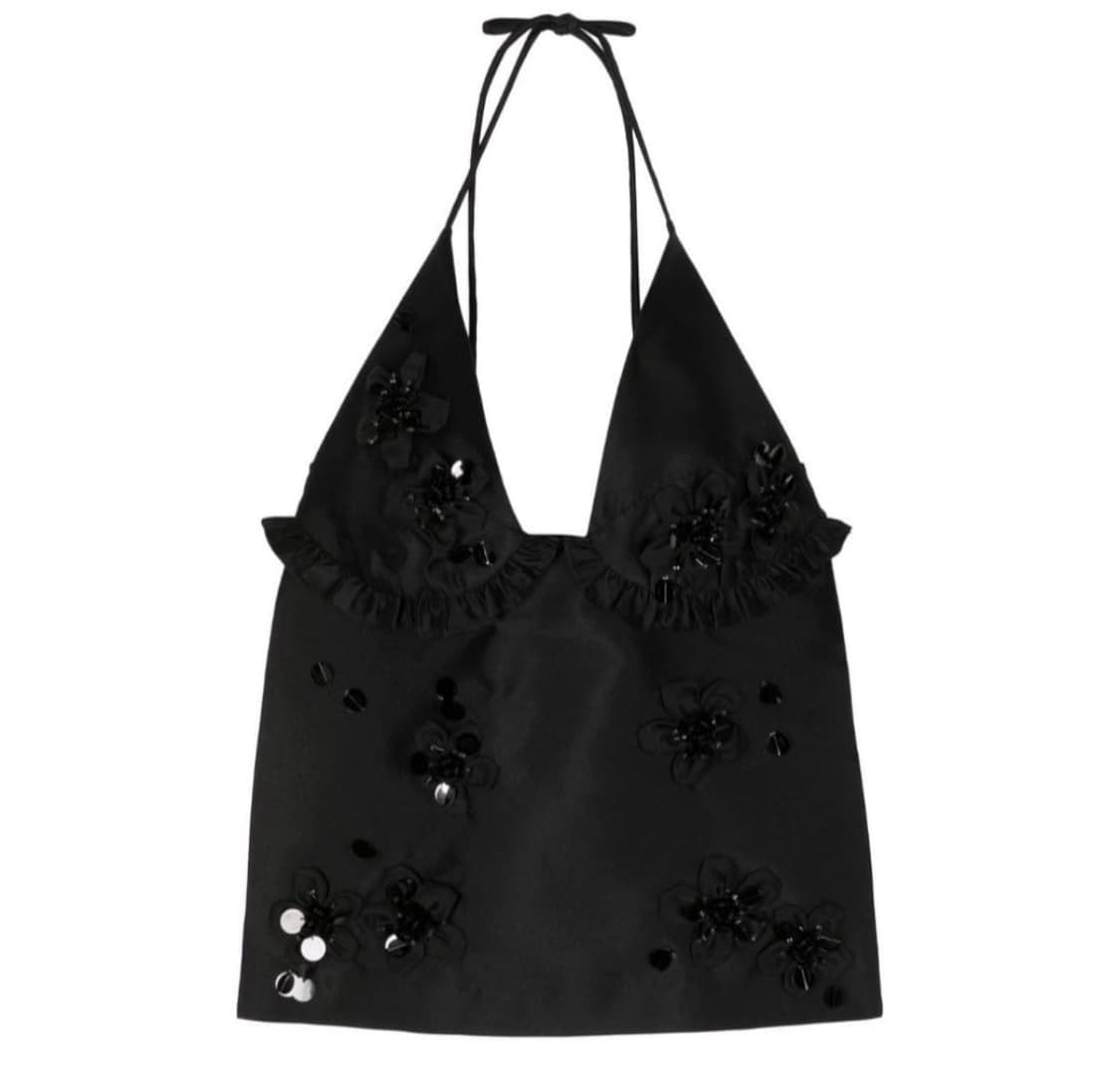 블랙 꽃 톱 상품이미지2