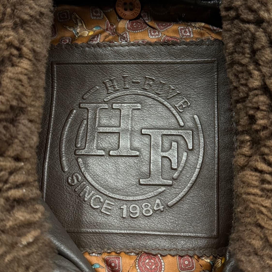 [정품/110] Hi-FIVE 브라운 가죽 무스탕 자켓 b19 상품이미지6