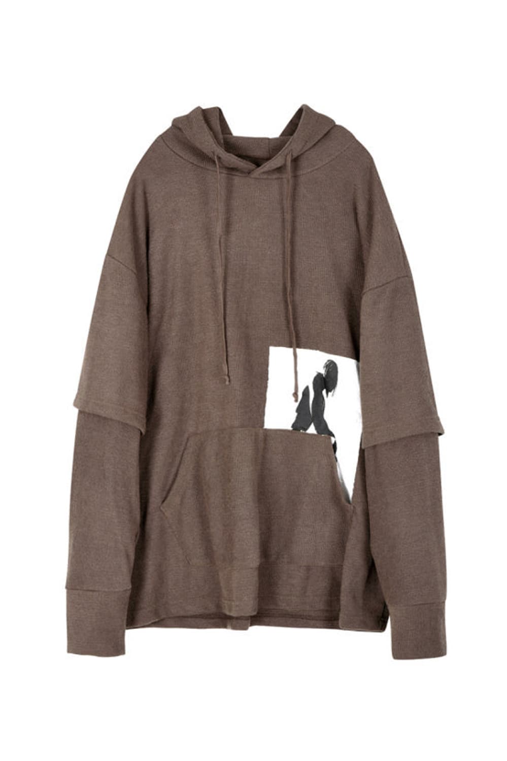 선데이오프클럽 후드 브라운 키드밀리 기리보이 착용 상품이미지1