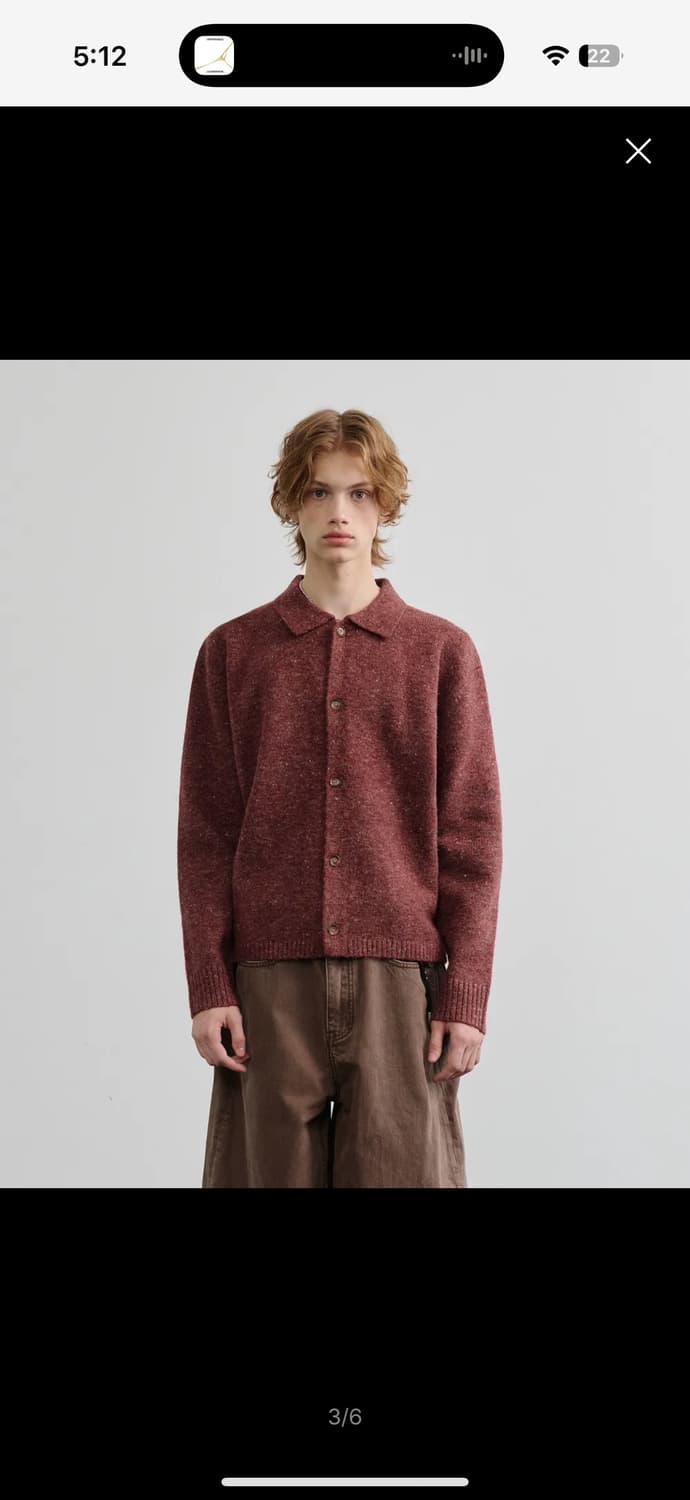 노운 네프 카라 가디건 와인 상품이미지2