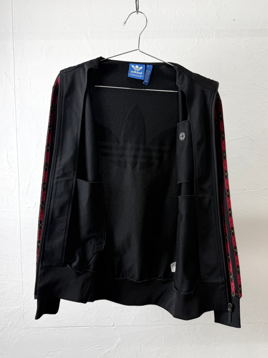 아디다스 타탄 체크 파이어버드 집업 저지 상품이미지3