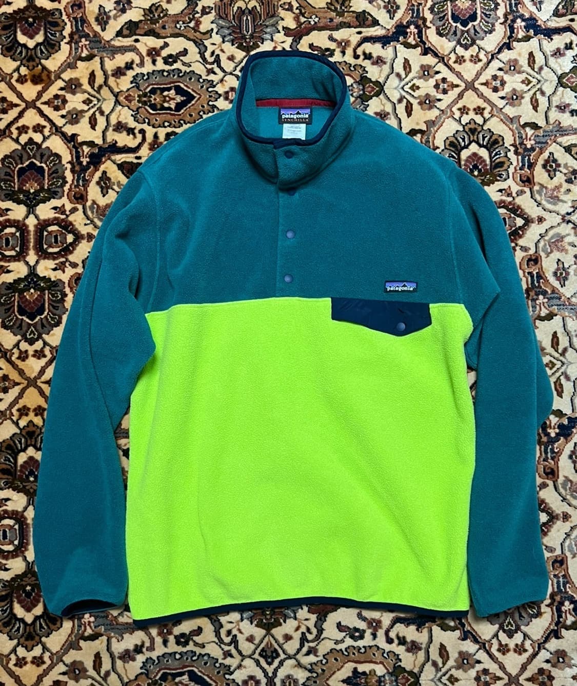 파타고니아 초레어 빈티지 신칠라 아노락 플리스 자켓 그린/연두 M사이즈 상품이미지5