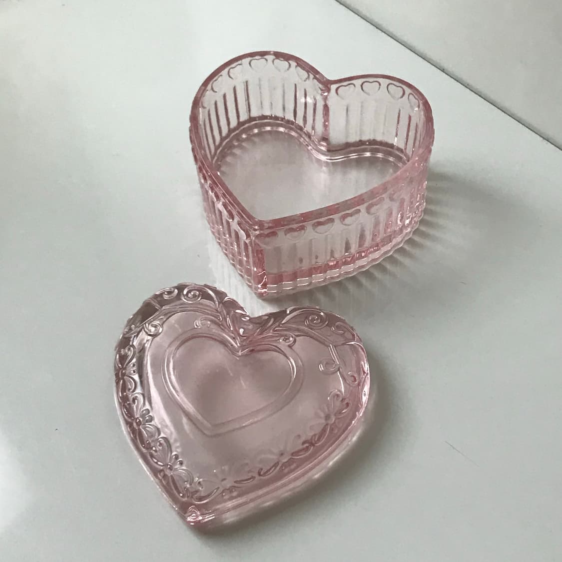 하트 유리 보석함 보관함 빈티지 상품이미지6