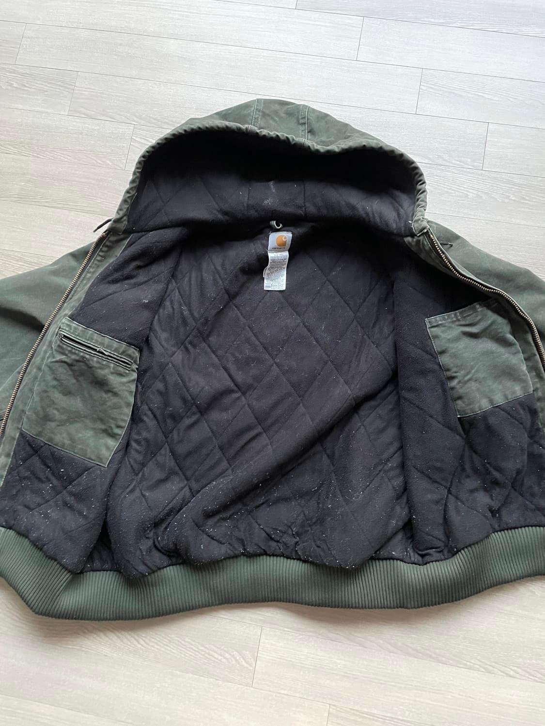 칼하트 j130/mos그린/XL ㅣ 액티브 자켓 샌드스톤 상품이미지6