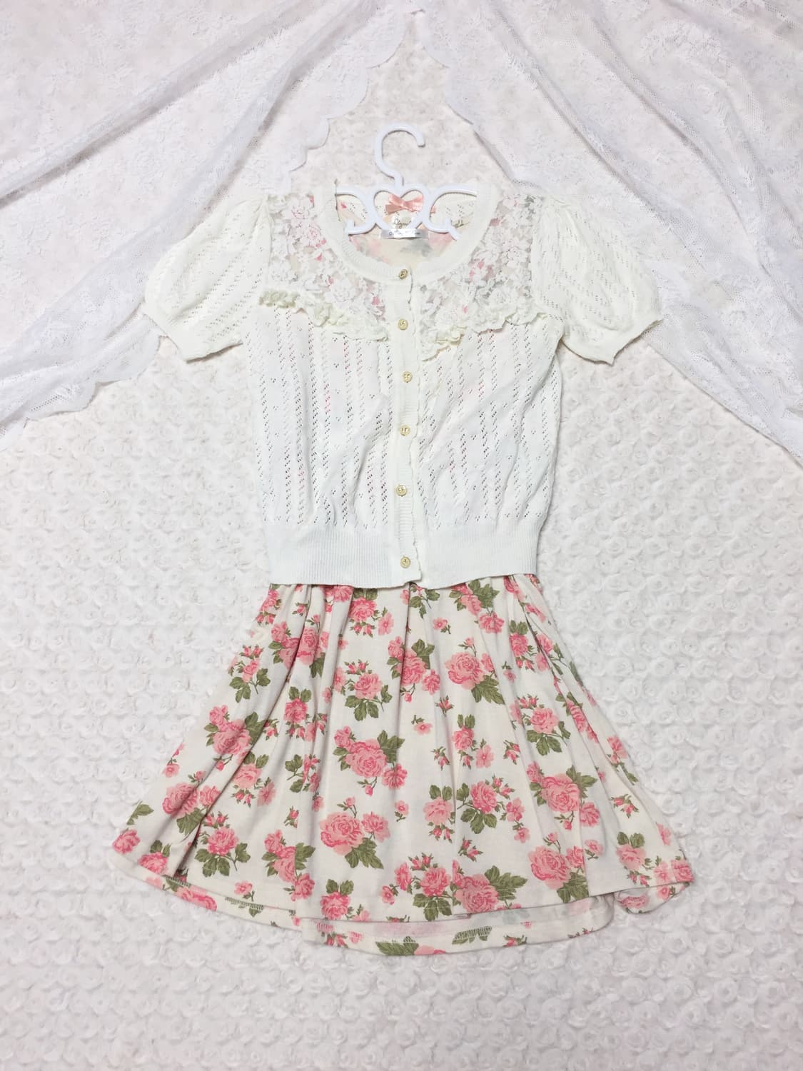 빈티지 리즈멜로 히메갸루 레이스 가디건 상품이미지1