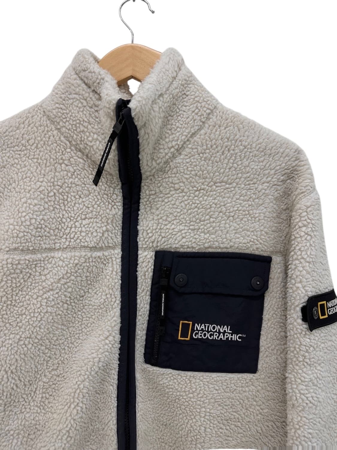 내셔널지오그래픽 뽀글이 기모 후리스 플리스 아이보리 (L) 상품이미지2