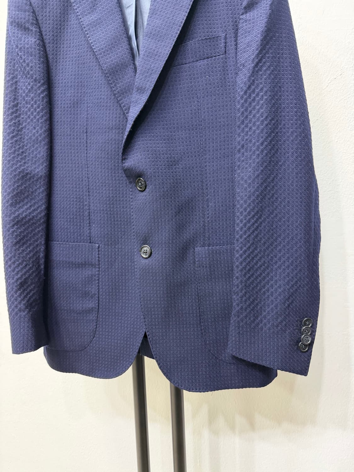 정품) ST듀퐁 이태리 네이비 남성 정장 더블저튼 자켓 46 상품이미지3
