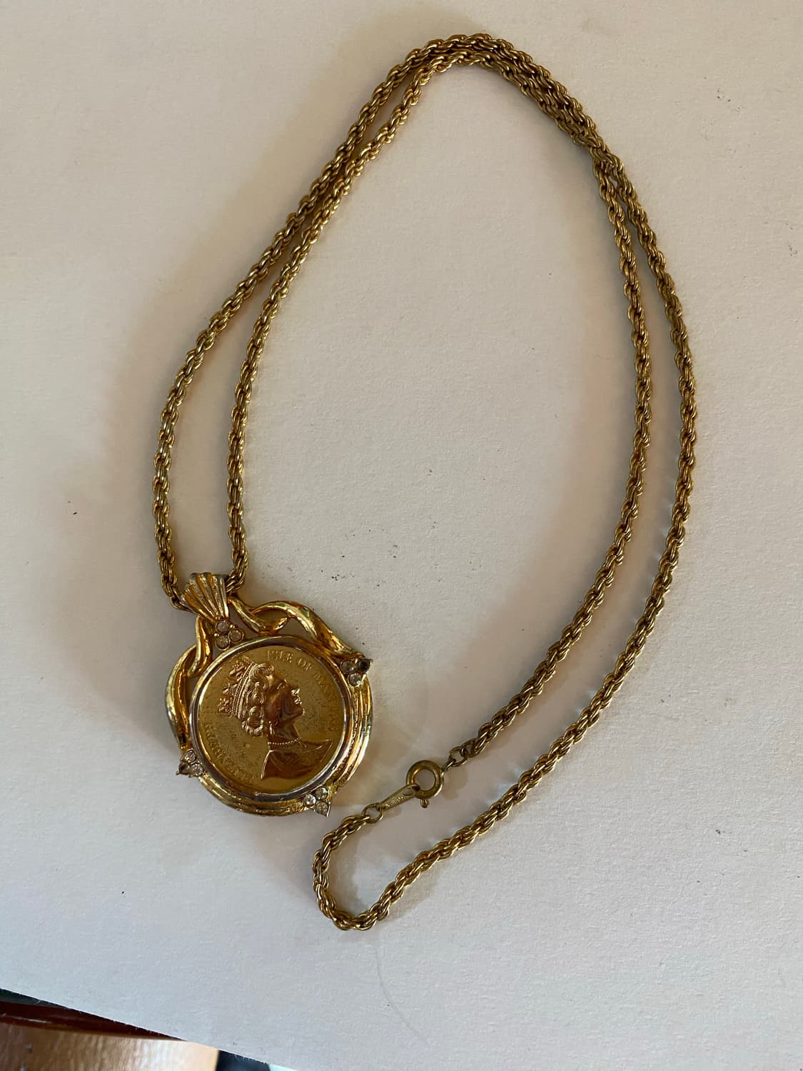 빈티지 엘리자베스 코인 목걸이 상품이미지2