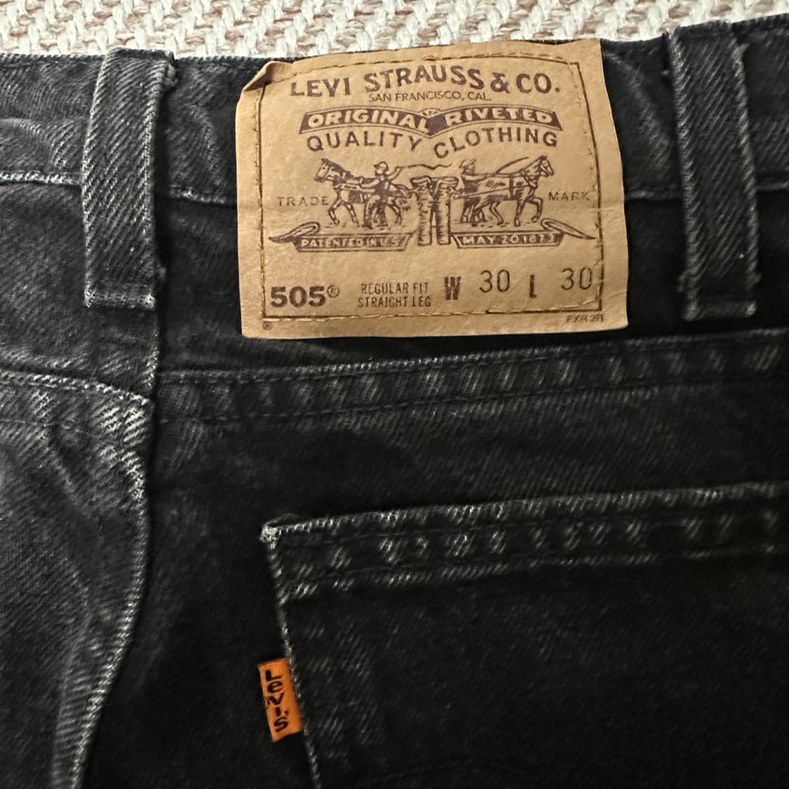 LEVI'S 505 90's usa made orangetab denim 상품이미지3