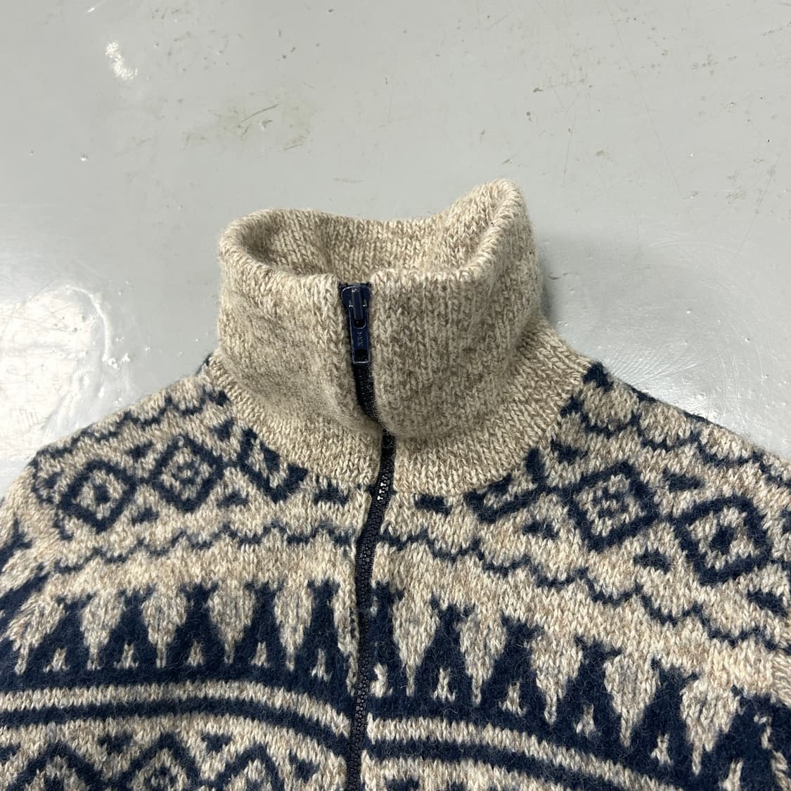 엘엘빈 오트밀 패턴 울 집업  상품이미지5