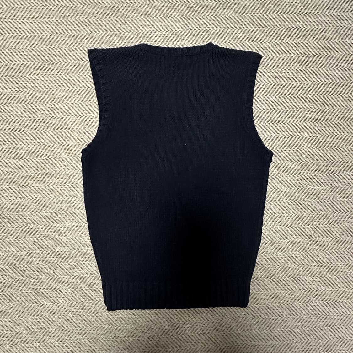 POLO RALPH LAUREN cotton knit vest navy 상품이미지2