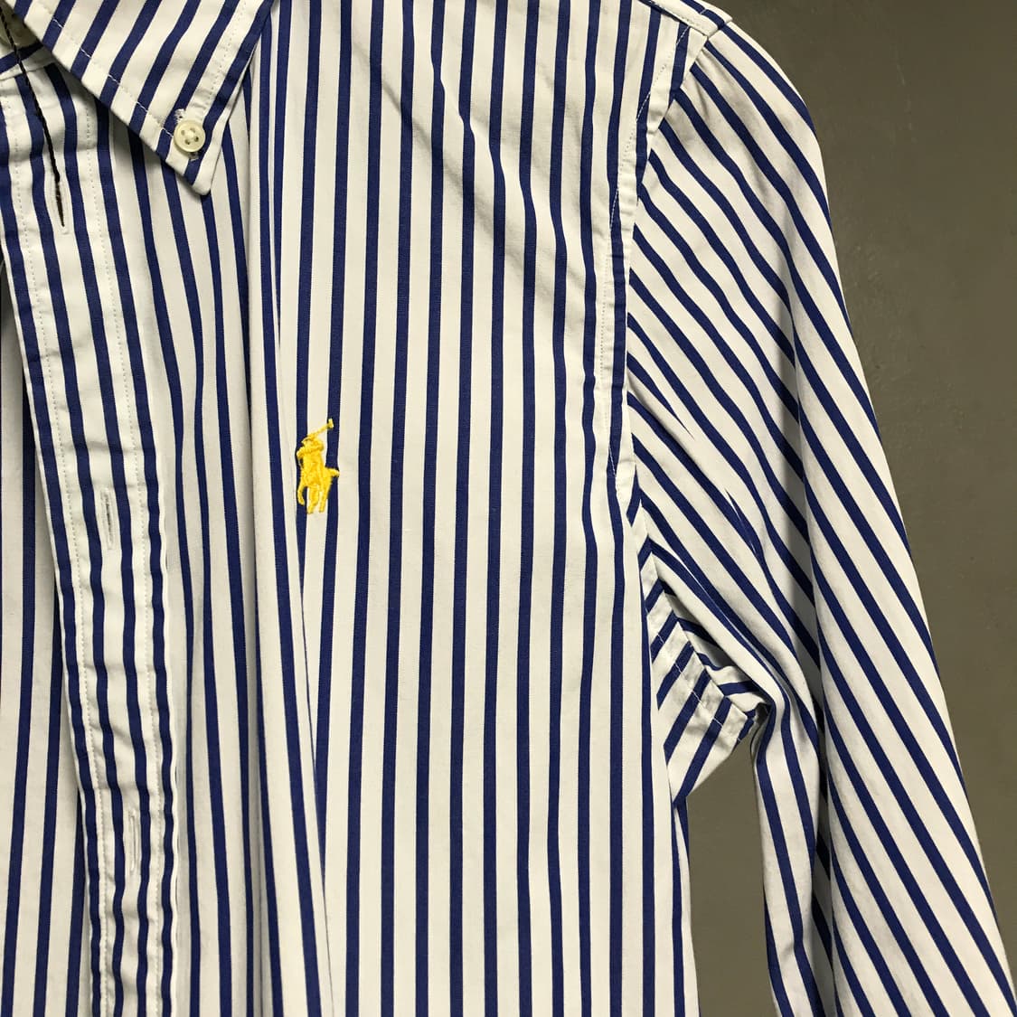 폴로 랄프로렌 스트라이프 셔츠 블루 6(W) 상품이미지4