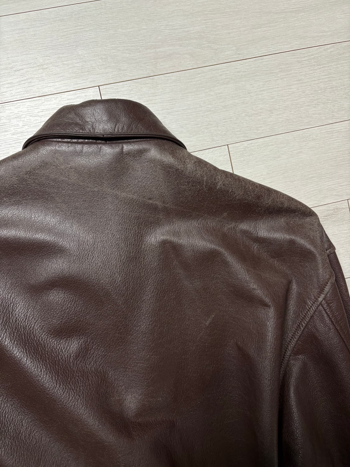 A2 flight leather 카우하이드 레더자켓 브라운 상품이미지7