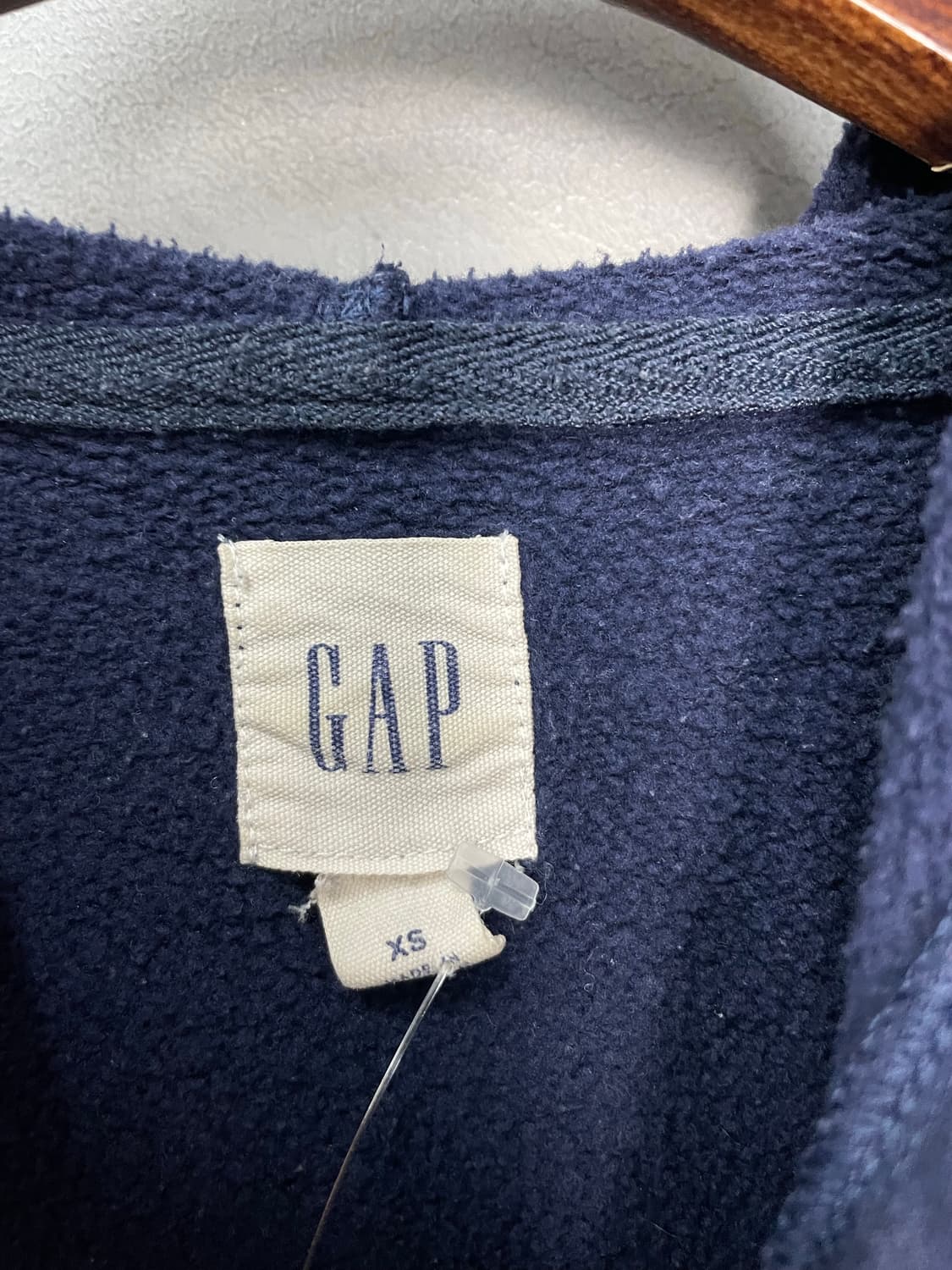 갭 로고 네이비 후드집업 H2377 상품이미지5