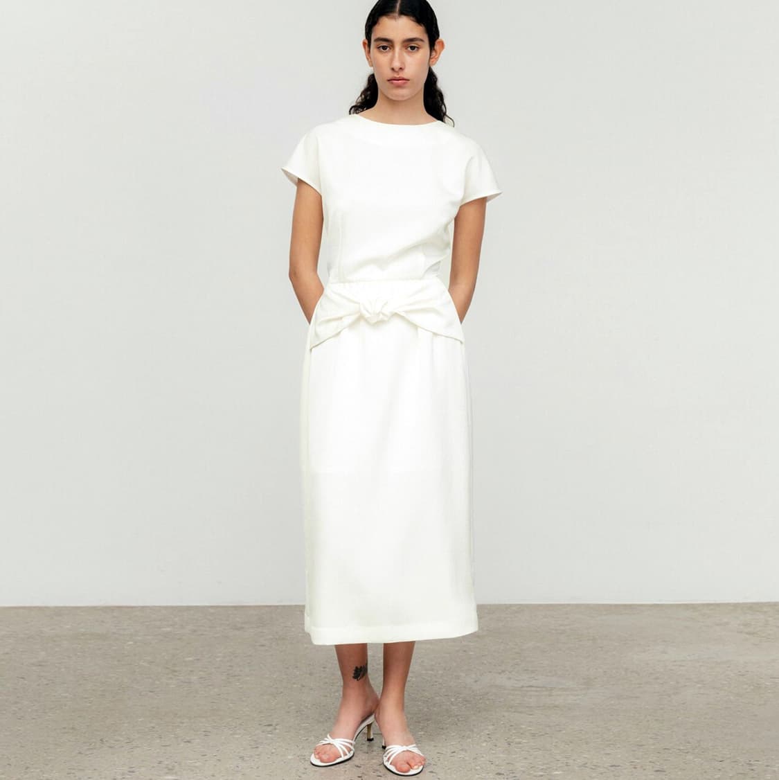 스프링크로커스(springcrocus) 리본 원피스 새상품 상품이미지1