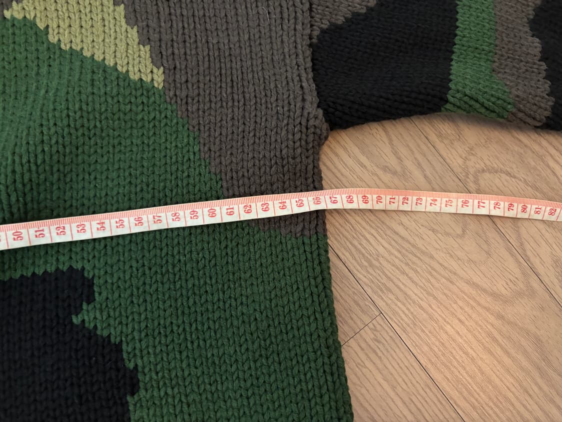 상태최상 합한 밀리터리 카모패턴 고급니트 가디건 여성 프리 상품이미지7