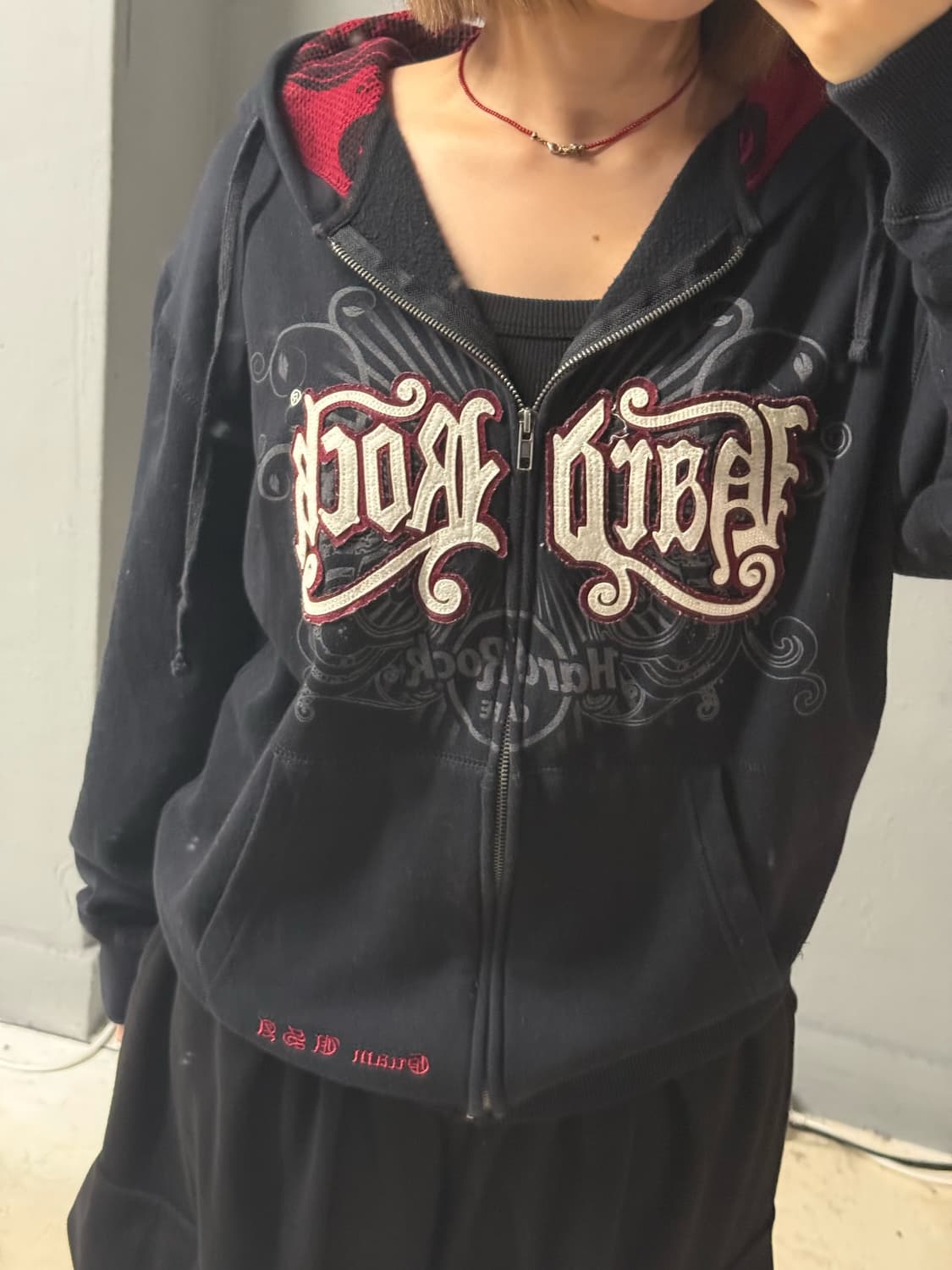 hard rock cafe lettering hood zip-up  상품이미지2