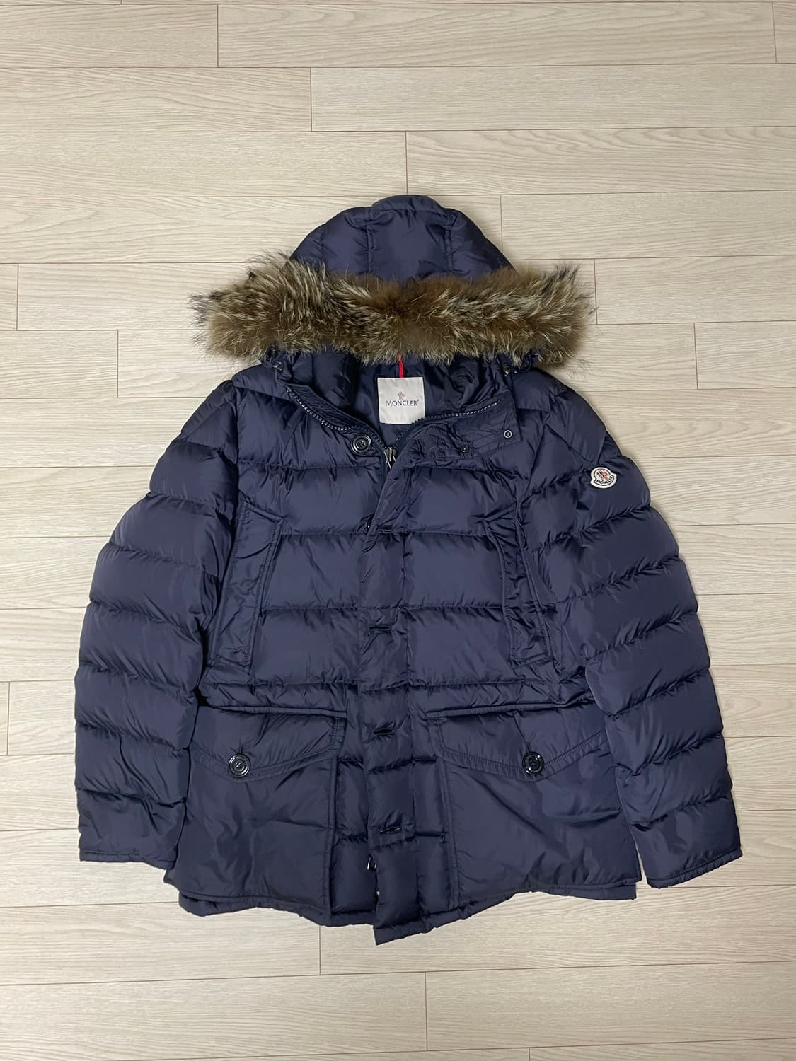 [ 4 / 정품 ] 몽클레어 클루니 롱 다운 패딩 자켓 네이비 상품이미지2