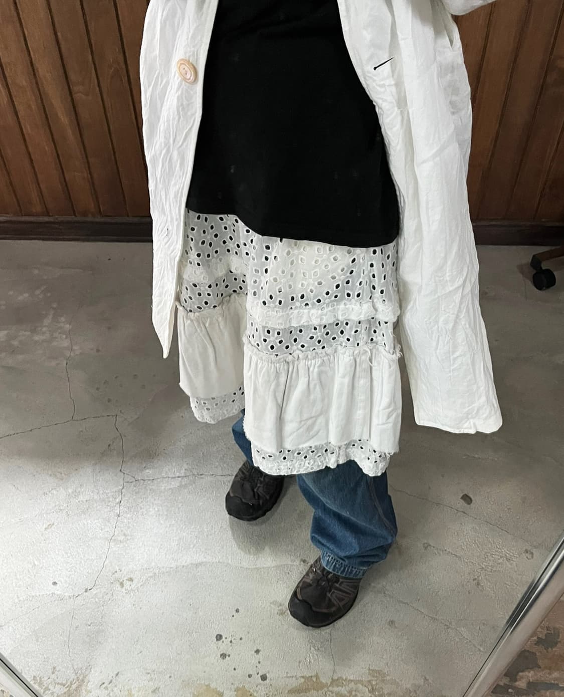 COMME DES GARCONS lace skirt white 상품이미지1