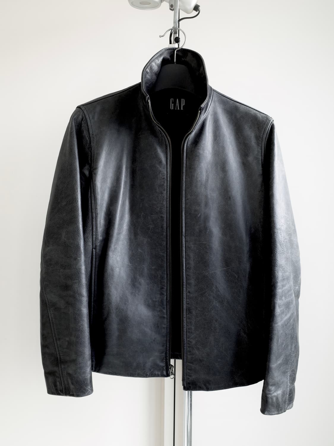 90s old gap 풀집 레더자켓 상품이미지1
