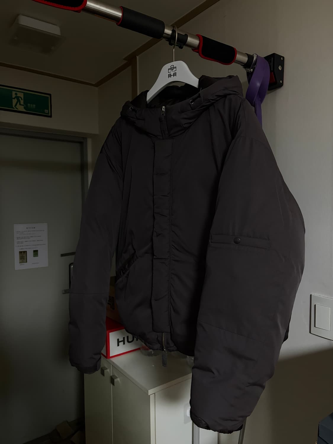 (2) 폴리테루 구스다운 파카 그레이브라운 상품이미지2