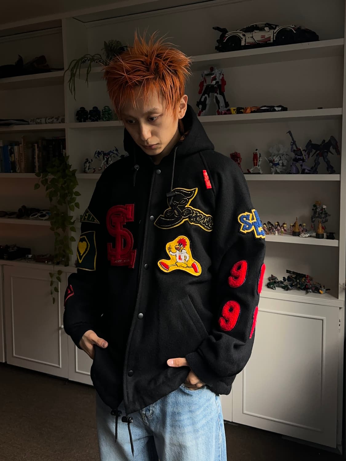 Super Lovers 빅 패치 바시티 자켓 상품이미지2