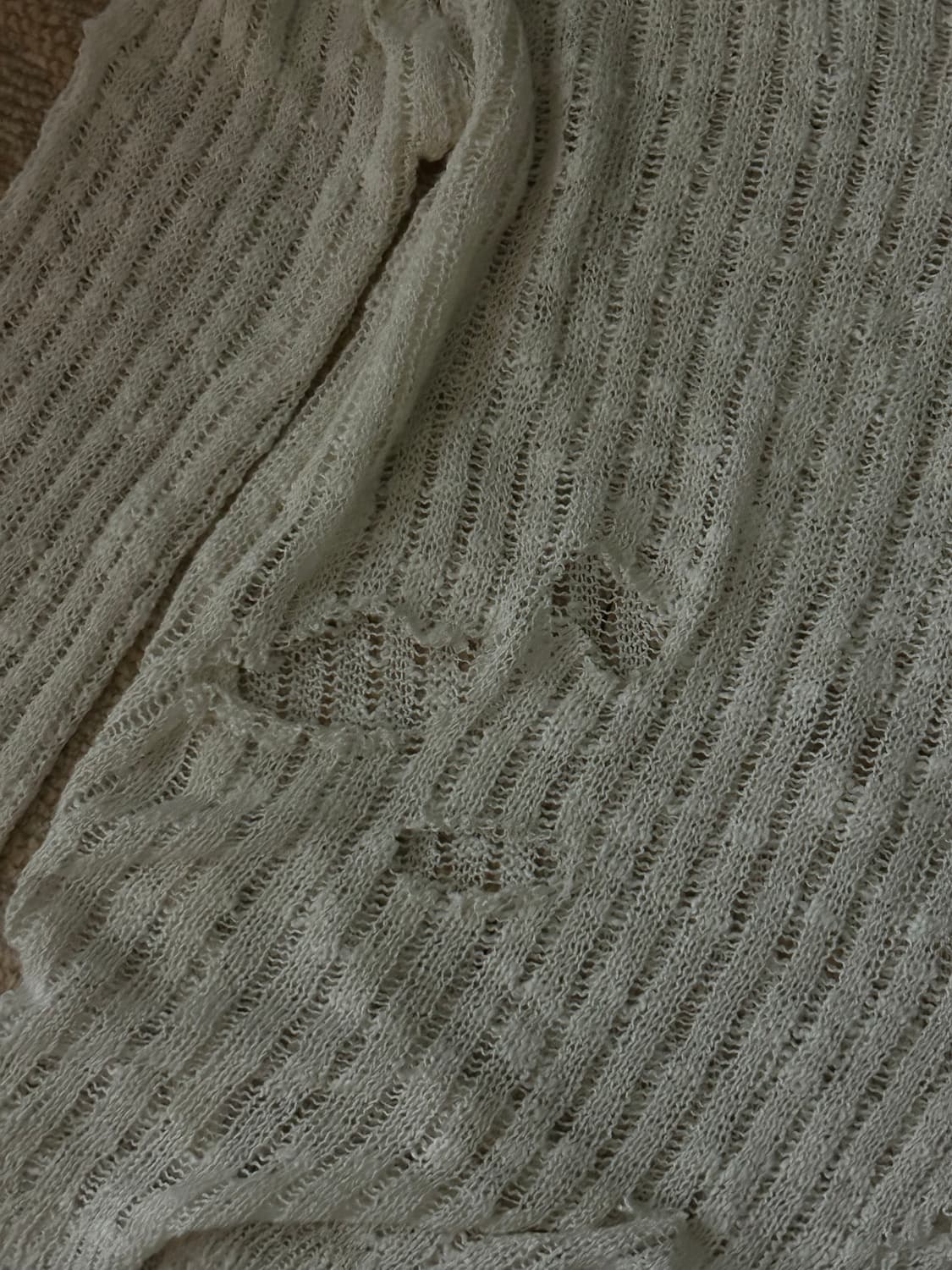 그런지 데미지 사선 니트 상품이미지3