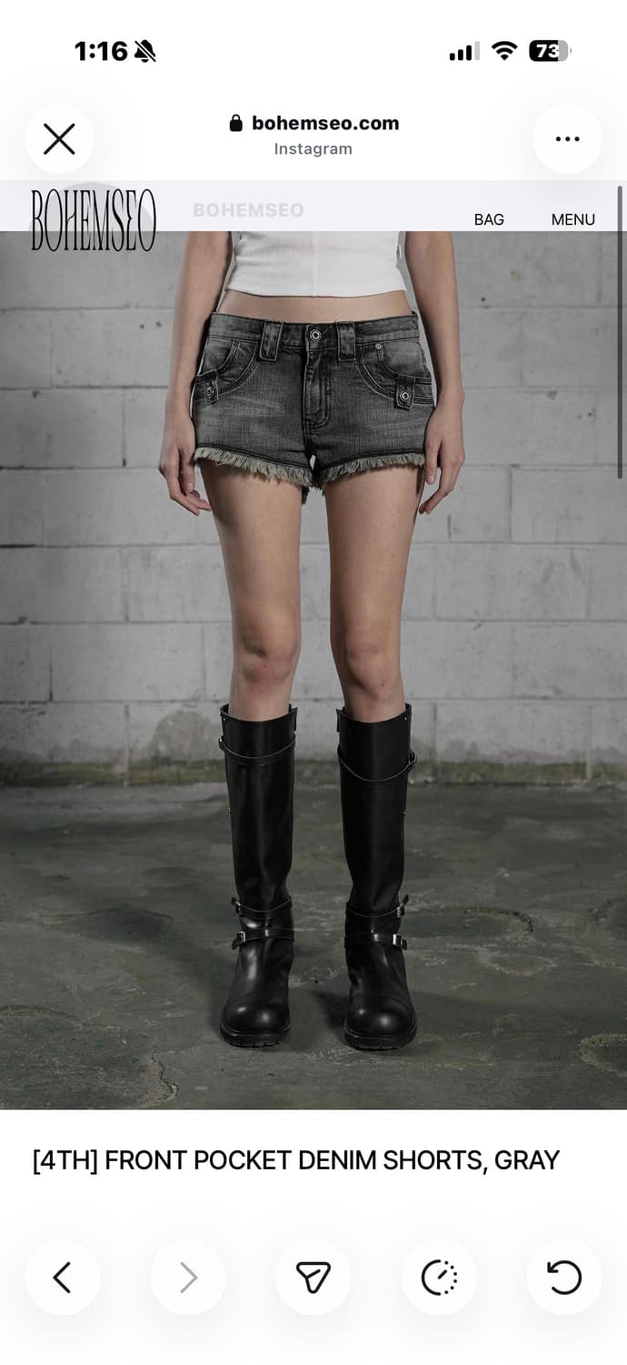 보헤미안서울 FRONT POCKET DENIM SHORTS 2사이즈 상품이미지1