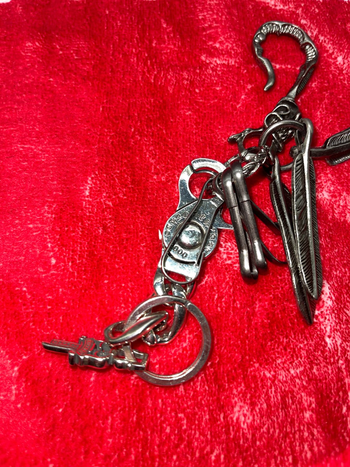 Vintage Skull Feather Keyring Set 상품이미지5