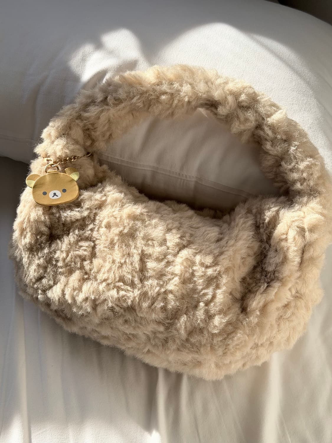 선착순곧마감!!) 리락쿠마 퍼 원핸들 모코모코 핸드백 가방 상품이미지1