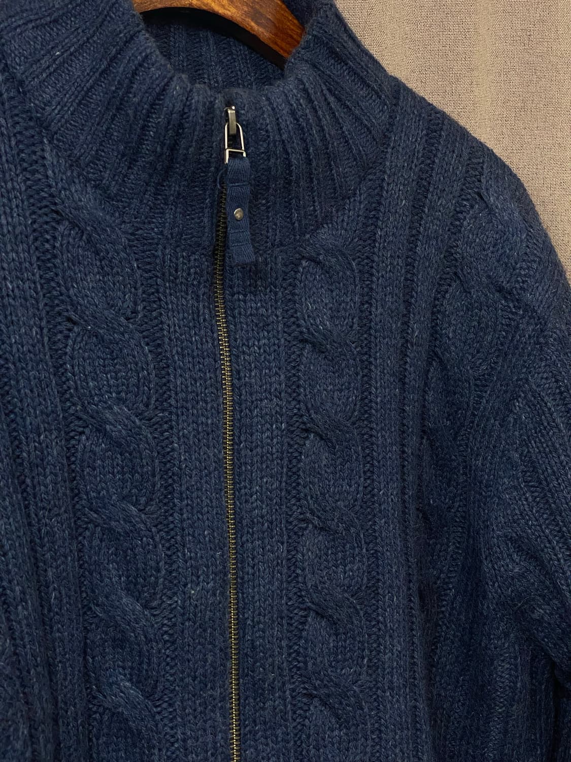 빈티지 헤비 니트 집업 상품이미지2