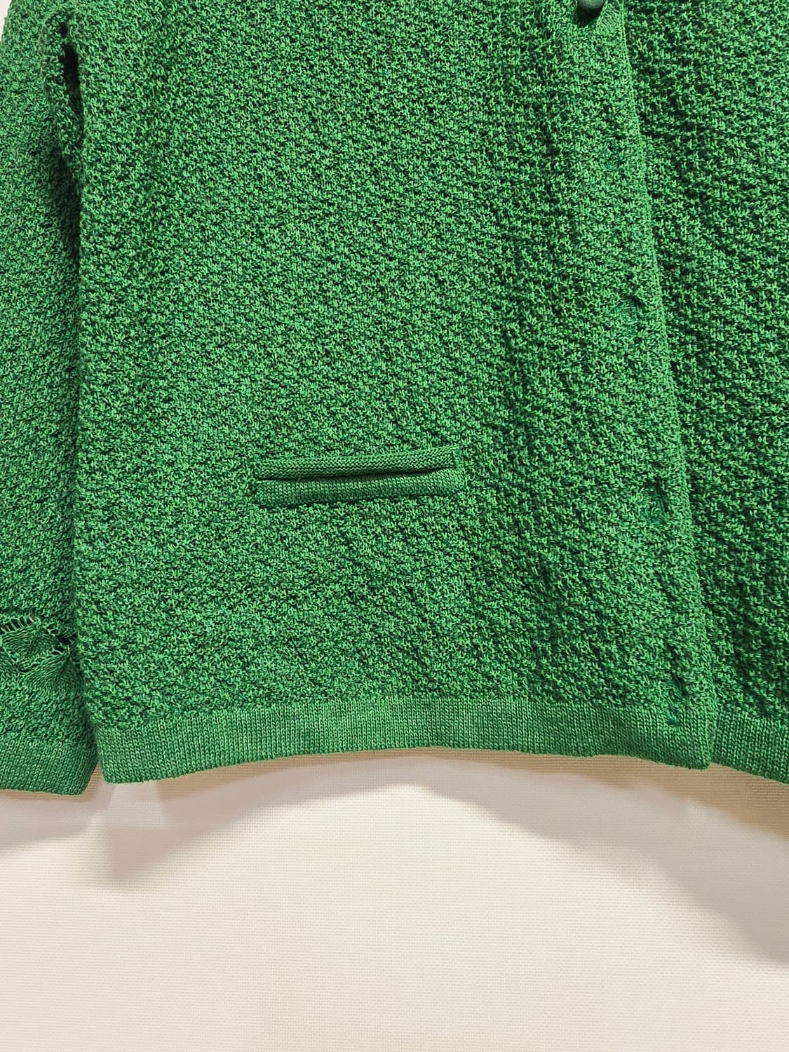 비꼴리끄 그린 숏 가디건m 상품이미지3