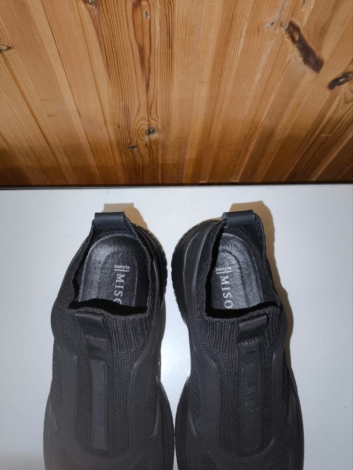 40 255mm 미소페 니트 세미 캐주얼 스니커즈 슬립온 상품이미지6